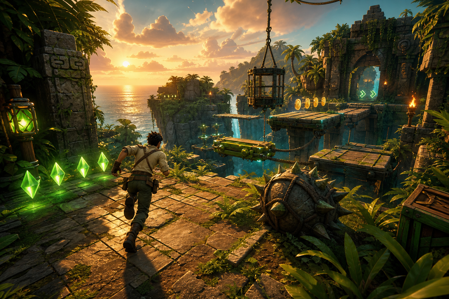 3D island escape runner concept